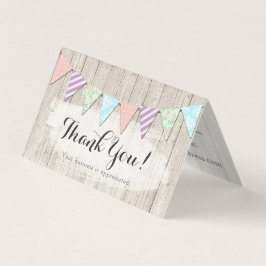 Shabby chic Land Bunting Rustic Wood Tack Kort