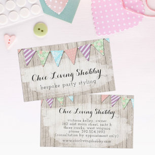 Shabby chic Land-buntning på Rustic Pawarod Visitkort