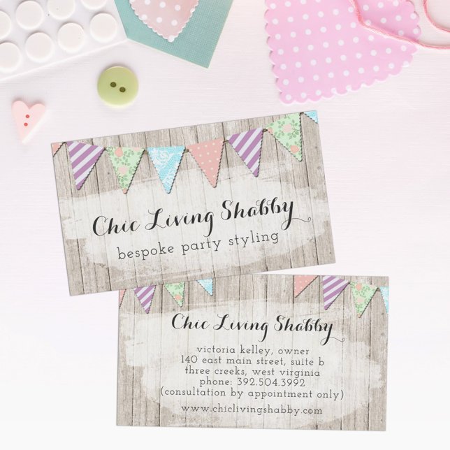 Shabby chic Land-buntning på Rustic Pawarod Visitkort (Skapare uppladdad)