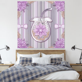 Shabby Chic Lavendelblomma i Glas Canvastryck