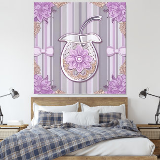 Shabby Chic Lavendelblomma i Glas Canvastryck
