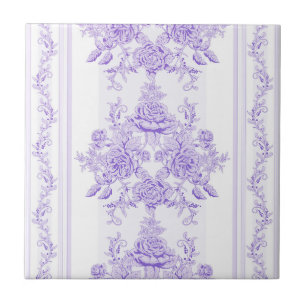 Shabby chic,lavender,toile,mönster,blommigt,Victo Kakelplatta