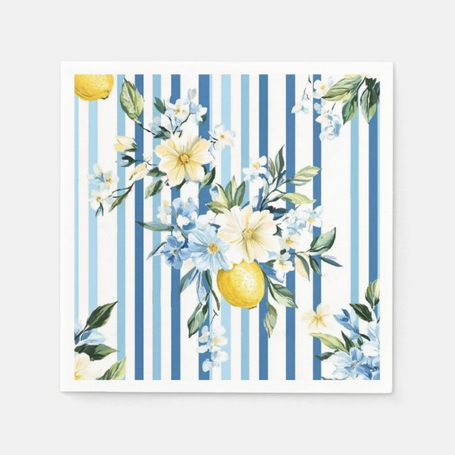 Shabby Chic Lemon Floral Series Design #1 Pappersservett (Framsidan)