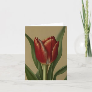 Shabby chic Loely Red Tulip Kort