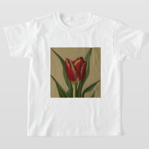 Shabby chic Loely Red Tulip T Shirt