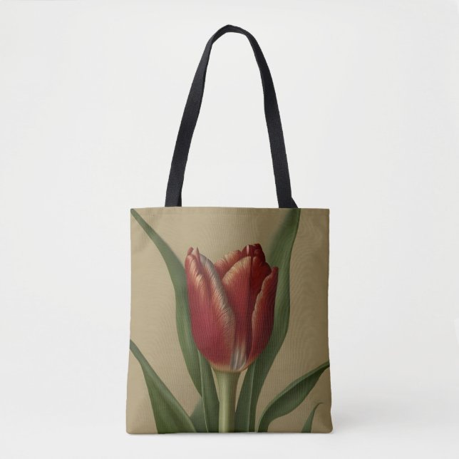 Shabby chic Loely Red Tulip Tygkasse (Framsida)
