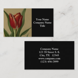 Shabby chic Loely Red Tulip Visitkort