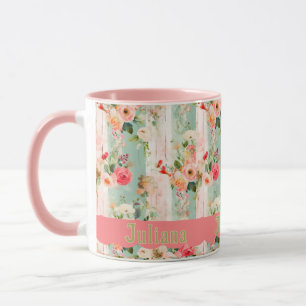 Shabby Chic med musselnamn mugg