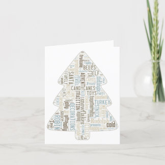 Shabby chic moderna Julgran-kort Helgkort