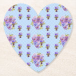 Shabby chic Pansy Blommigt Blue Gingham Checks Underlägg Papper<br><div class="desc">Shabby chic Pansy Blommigt Blue Gingham Checks Papper Underlägg. Jag målade med vackra,  ursprungliga vattenfärger från blommorna i min egen trädgård. Den här kökshandduken är en must för vilken trädgård eller blomma som helst älskare!</div>