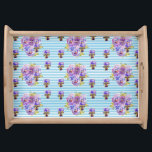 Shabby chic Pansy Blommigt Pastel Light Blue Rand Frukostbricka<br><div class="desc">Shabby chic Pansy Blommigt Pastel Light Blue Rand Serving Tray. Jag målade med vackra,  ursprungliga vattenfärger från blommorna i min egen trädgård. Den här kökshandduken är en must för vilken trädgård eller blomma som helst älskare!</div>