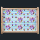 Shabby chic Pansy Blommigt Pastel Light Blue Rand Frukostbricka<br><div class="desc">Shabby chic Pansy Blommigt Pastel Light Blue Rand Serving Tray. Jag målade med vackra,  ursprungliga vattenfärger från blommorna i min egen trädgård. Den här kökshandduken är en must för vilken trädgård eller blomma som helst älskare!</div>