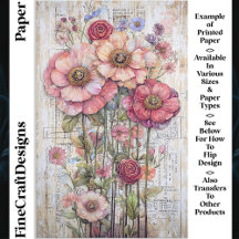Shabby chic Pastel Blommigt Collage CS5 Craft Papp