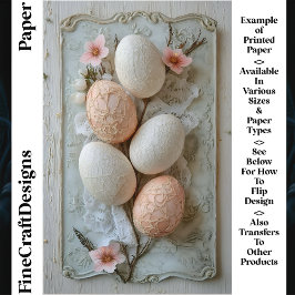 Shabby chic Pastel Påskägg CL8 Skrapbok Papper