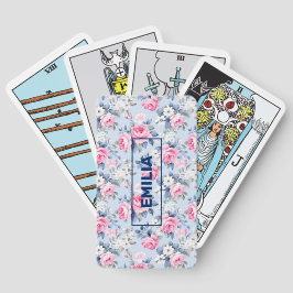 Shabby chic Pastel Rosa ros Mönster Casinokort