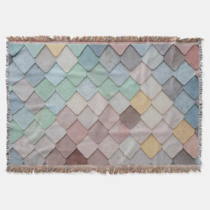 Shabby chic Pastel Tiles Filt