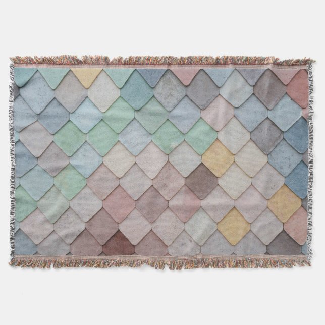 Shabby chic Pastel Tiles Filt (Framsidan)