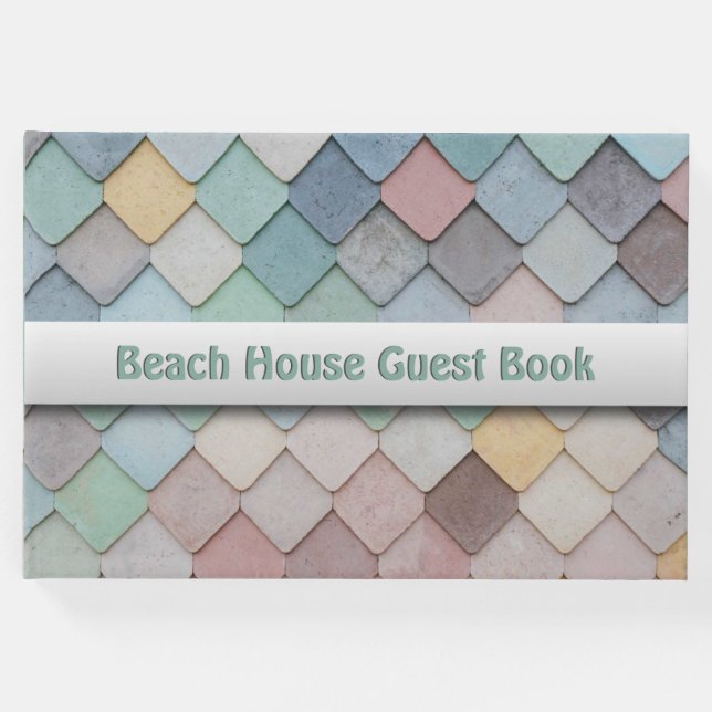 Shabby chic Pastel Tiles Gästböcker (Framsida)
