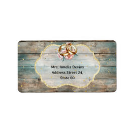 Shabby chic Pastel Wood Bröllop Adress Adressetikett