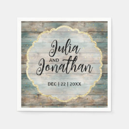 Shabby chic Pastel Wood Pappersservett