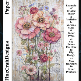 Shabby Chic Pastell Blommig Kollaas CS5 Hantverksp