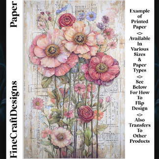 Shabby Chic Pastell Blommig Kollaas CS5 Hantverksp