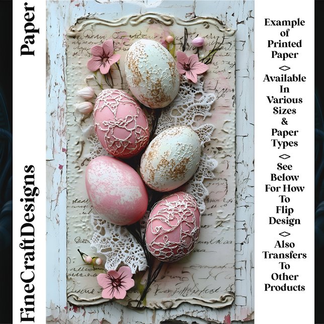 Shabby Chic Pastell Färgade Påskägg CL9 Scrapbookp (Skapare uppladdad)