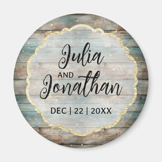 Shabby Chic Pastellträ  Magnet (Framsidan)