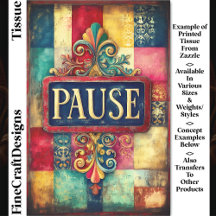 Shabby chic Pause Vintage Sign DP5F Decoupage