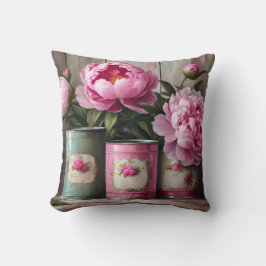 Shabby chic Peony Dekorativ kudde