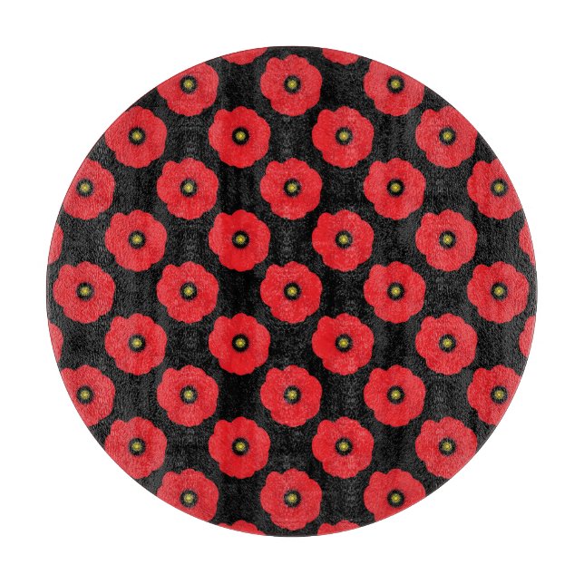 Shabby chic Red and Black Poppies Blommigt (Framsidan)