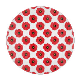 Shabby chic Red and White Poppies Blommigt