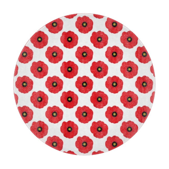 Shabby chic Red and White Poppies Blommigt (Framsidan)