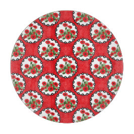 Shabby chic Red, Black & White Poppies Blommigt
