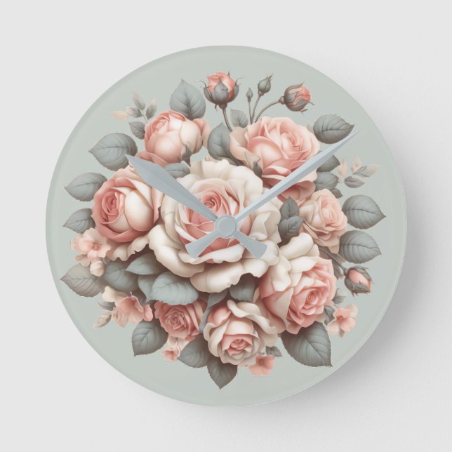 Shabby chic Ro Delight Rund Klocka (Framsida)