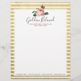Shabby chic Ro & Modern Girly Guld Rand Brevhuvud