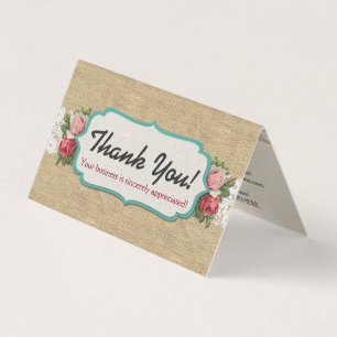 Shabby chic Ro om Vintage Snöre Burlap Tack Kort