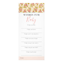 Shabby chic Ro Önskemål för babyvisarens spelkort Reklamkort