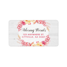 Shabby chic Ro & Rustic Wood Rosa Blommigt