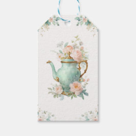 Shabby Chic Romantiska Vintage Rosor Blommig Fest Presentetikett