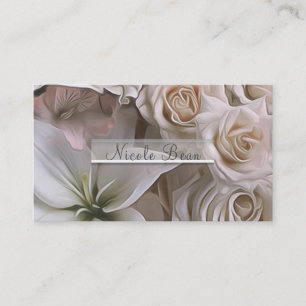 Shabby Chic Ros Blommig Bröllopsdusch Elegant Visitkort