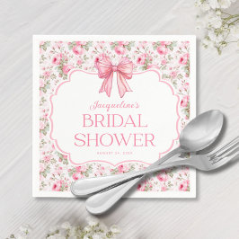 Shabby Chic Rosa Båge Bröllopsdusch Pappersservett