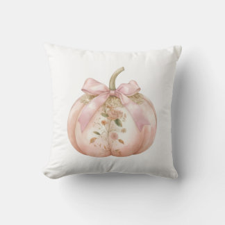 Shabby Chic Rosa Blommig Pumpa Coquette Höst Kudde