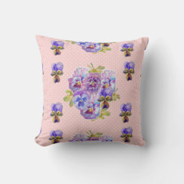 Shabby chic Rosa Blommönster blommor Cushion Kudde