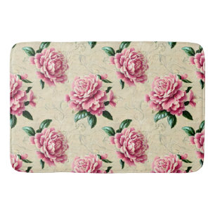 Shabby Chic Rosa Gardenias Badrumsmatta