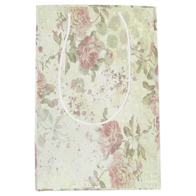 Shabby Chic Rosa Ros Blommig (Framsidan)