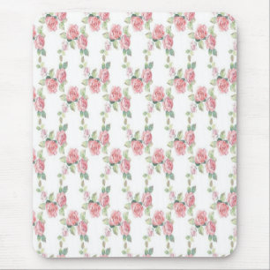 Shabby Chic Rosa Ros Blommig Musmatta