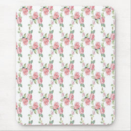Shabby chic Rosa ros Blommigt Musmatta