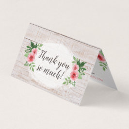 Shabby chic Rosa ros om Rustic Land Tack Kort