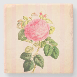 Shabby chic Rosa Vintage Ro Marble Underlägg